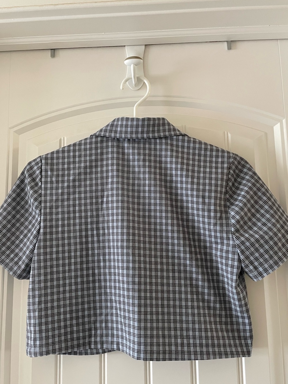 Aritzia Sunday Best “Tuesday” Top | Blue and Black Plaid - Picture 3 of 4